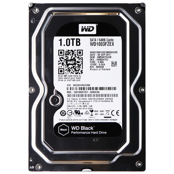 Western Digital WD,Performance 1TB 7200 RPM SATA 6.0Gb/s 3.5 - Western Digital - Simple Cell Shop, Free shipping from Maryland!