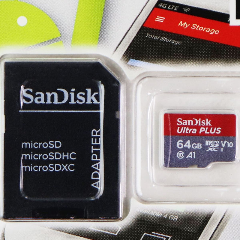 SanDisk Ultra Plus 64GB microSDXC UHS-1 Card with Adapter - 100 Mb/s - SanDisk - Simple Cell Shop, Free shipping from Maryland!
