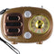 Semier Retro Rechargeable Bluetooth Speaker with AM and FM Radio - Gold - Semier - Simple Cell Shop, Free shipping from Maryland!