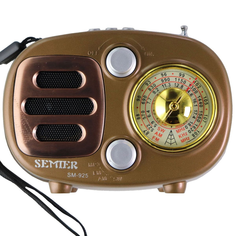 Semier Retro Rechargeable Bluetooth Speaker with AM and FM Radio - Gold - Semier - Simple Cell Shop, Free shipping from Maryland!