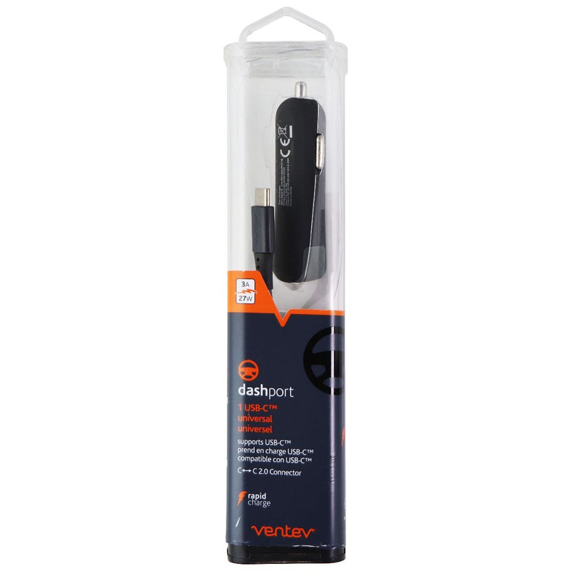 Ventev Dashport (27W/3A) USB-C Car Charging Adapter + USB-C Cable - Gray - Ventev - Simple Cell Shop, Free shipping from Maryland!