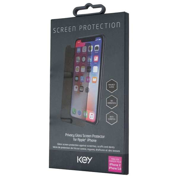 Key Privacy Glass Screen Protector for Apple iPhone Xs and iPhone X - Tinted - Key - Simple Cell Shop, Free shipping from Maryland!