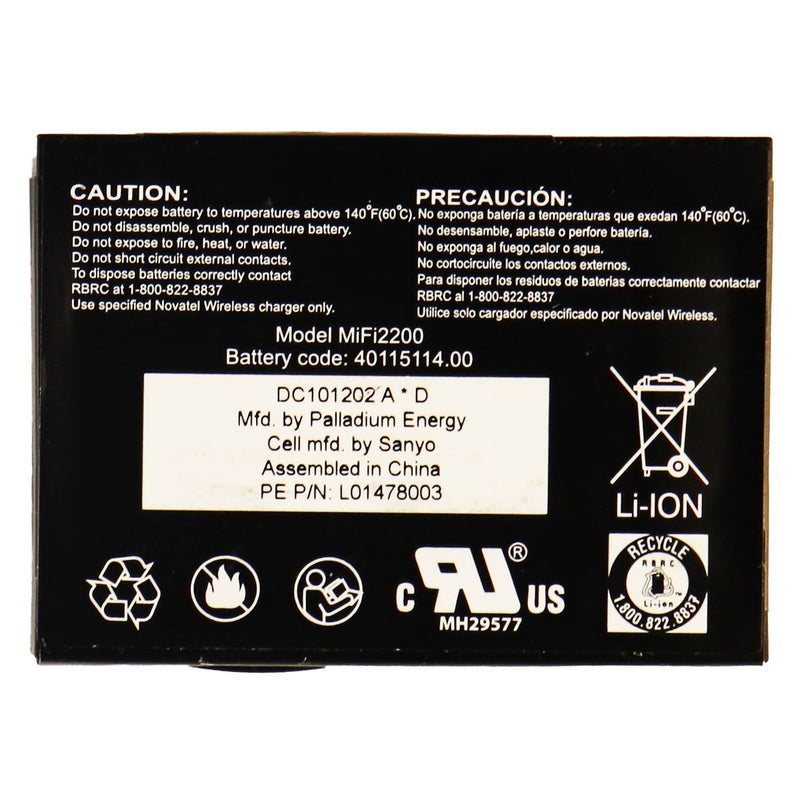OEM Novatel Wireless 40115114 1150 mAh Replacement Battery for MiFi 2200 - Novatel Wireless - Simple Cell Shop, Free shipping from Maryland!