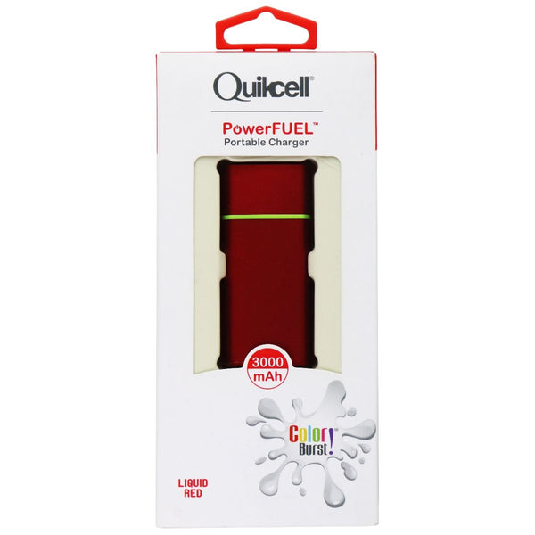 Quikcell PowerFUEL Color Burst Portable Charger (3000 mAh) - Red - Quikcell - Simple Cell Shop, Free shipping from Maryland!