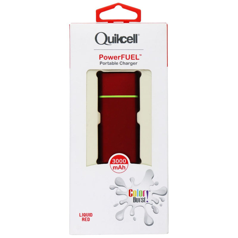 Quikcell PowerFUEL Color Burst Portable Charger (3000 mAh) - Red - Quikcell - Simple Cell Shop, Free shipping from Maryland!