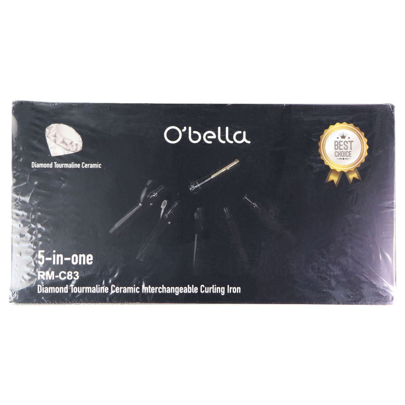 OBella 5-In-One Diamond Tourmaline Ceramic Interchangeable Curling Iron - Black - OBella - Simple Cell Shop, Free shipping from Maryland!
