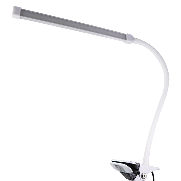 LEPOWER Clip on 5-Watt LED Lamp / Reading Light with Gooseneck - White - LEPOWER - Simple Cell Shop, Free shipping from Maryland!