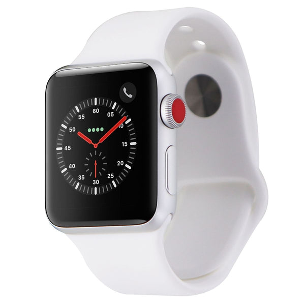 Apple Watch Series 3 (38mm) A1860 Silver Aluminum Case/White Sport Band GPS+LTE - Apple - Simple Cell Shop, Free shipping from Maryland!