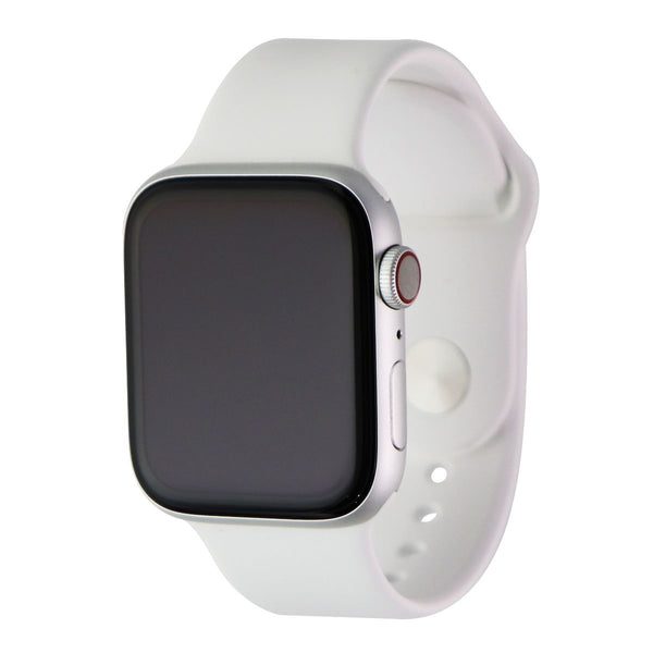 Apple Watch Series 4 (44mm) A1976 (GPS + LTE) - Silver Aluminum/White Sp Band