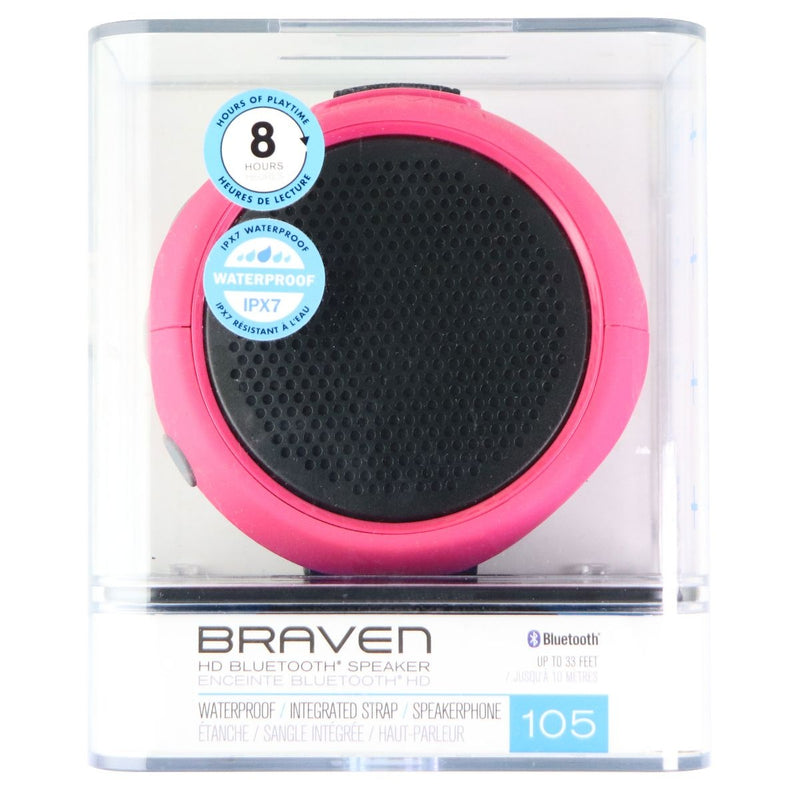 Braven 105 Wireless Portable Bluetooth Speaker with Mount/Stand - Raspberry - Braven - Simple Cell Shop, Free shipping from Maryland!