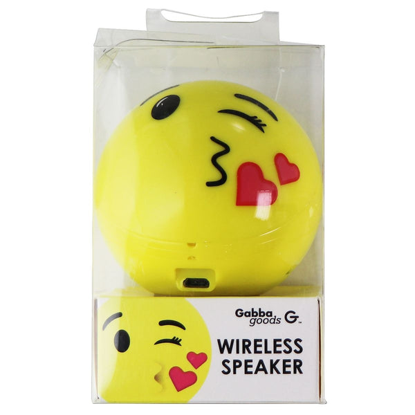 Gabba Goods Wireless Bluetooth Speaker - Kissing Face Emoji / Yellow - GabbaGoods - Simple Cell Shop, Free shipping from Maryland!