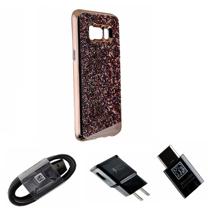 NEW OEM Charging KIT W/ Rose Gold Case-Mate Brilliance Tough Case for Galaxy S8 - Case-Mate - Simple Cell Shop, Free shipping from Maryland!