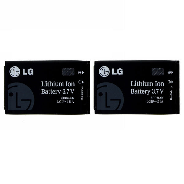 KIT 2x LG LGIP-431A 800mAh Replacement Battery for LG230/UX220/INVISION/CB630 - LG - Simple Cell Shop, Free shipping from Maryland!