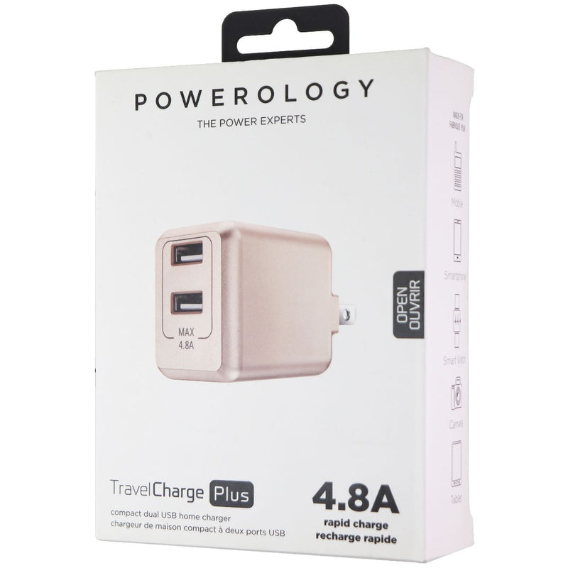 Powerology TravelCharge Plus Dual USB 4.8A Wall Charger - Rose Gold - Powerology - Simple Cell Shop, Free shipping from Maryland!