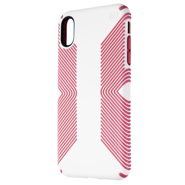 Speck Presidio Grip Phone Case for iPhone Xs Max - Veil White / Lipliner Pink