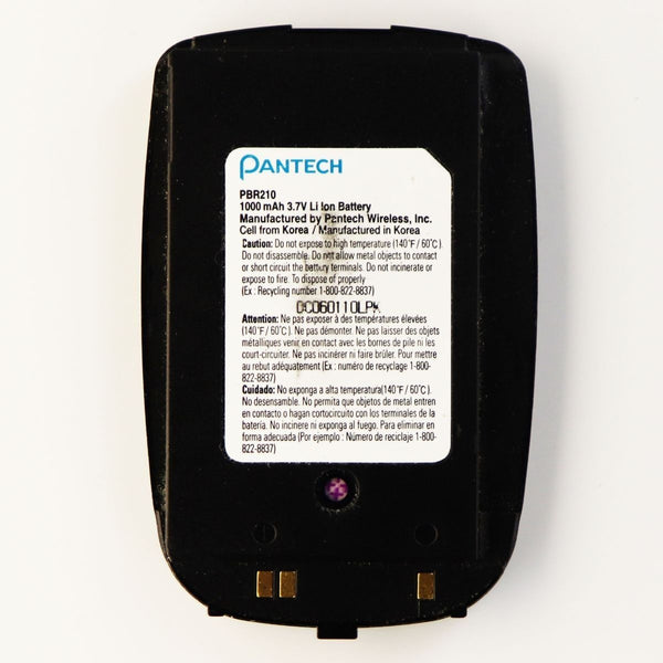 Pantech Li-ion 1000mAh Battery (PBR210) 3.7V - Black - Pantech - Simple Cell Shop, Free shipping from Maryland!
