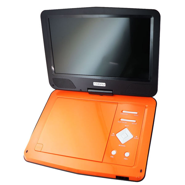 COOAU Portable Swivel Screen Video/DVD Player - Orange/Black (CU-103)