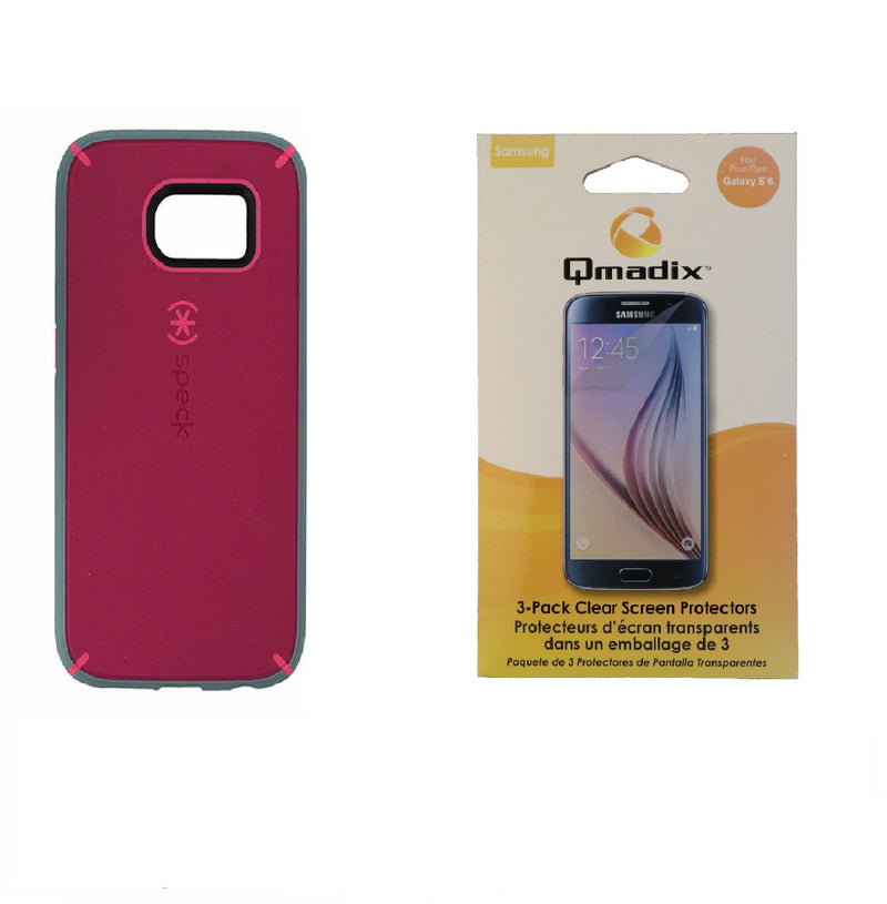 Speck Fuchsia/Gray Case + Qmadix Screen Protector for Samsung Galaxy S6 - Speck - Simple Cell Shop, Free shipping from Maryland!