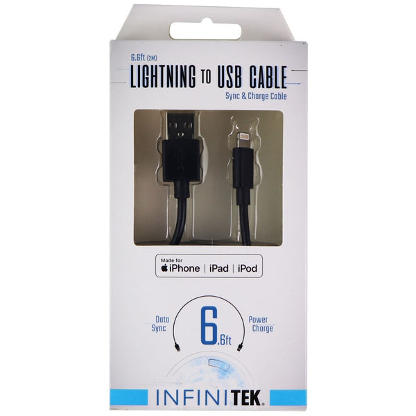 Infinitek 6.6-ft Charge and Sync (USB) Cable for iPhone, iPad, and iPod - Black - Infinitek - Simple Cell Shop, Free shipping from Maryland!