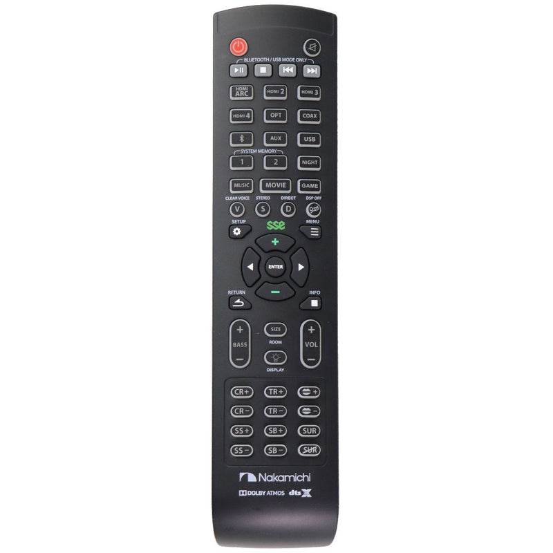 Nakamichi OEM Dolby/DTS X Remote Control - Black - Nakamichi - Simple Cell Shop, Free shipping from Maryland!