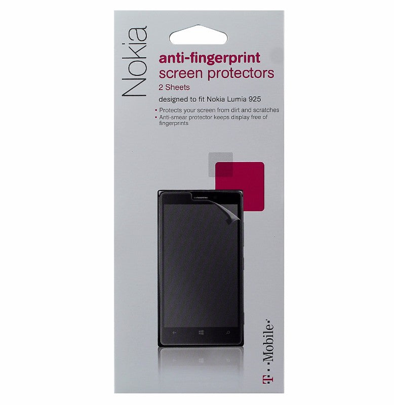 T-Mobile 2-pack Anti-Fingerprint Screen Protectors for Nokia Lumia 925 - T-Mobile - Simple Cell Shop, Free shipping from Maryland!