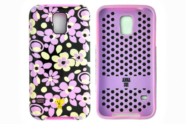 Anna Sui Flower Print Samsung Galaxy S5 Case Black and Purple - Anna Sui - Simple Cell Shop, Free shipping from Maryland!