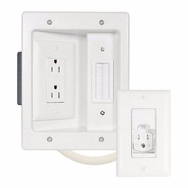 Legrand In-Wall TV Dual Socket Power Kit (HT2202-WH-V1) - White - Legrand - Simple Cell Shop, Free shipping from Maryland!