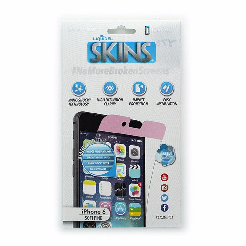 Liquipel Skins Screen Protector for Apple iPhone 6 / 6S - Soft Pink - Liquipel - Simple Cell Shop, Free shipping from Maryland!