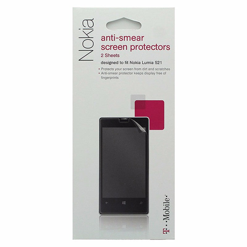 T-Mobile 2-Pack of Anti-Smear Screen Protectors for Nokia Lumia 521 Smartphone - T-Mobile - Simple Cell Shop, Free shipping from Maryland!