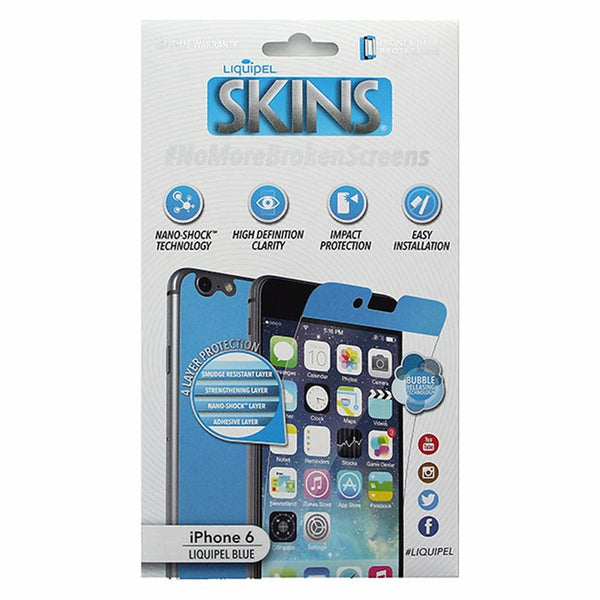 Liquipel Skins Full Body Screen Protector for iPhone 6 / 6S - Blue Border - Liquipel - Simple Cell Shop, Free shipping from Maryland!