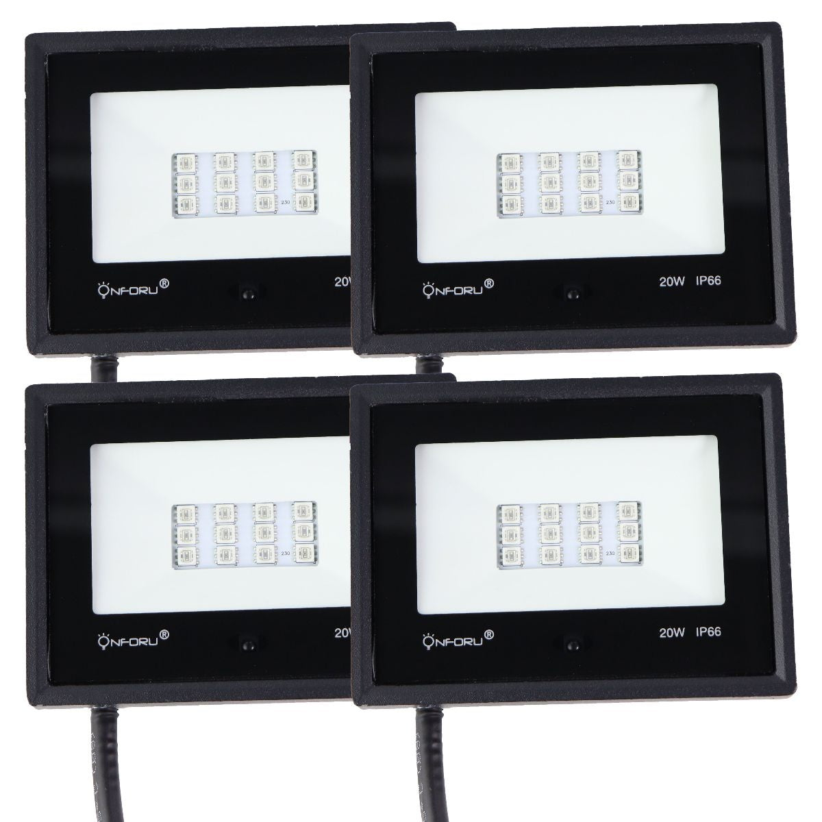 Onforu Pack 20W LED Color Changing Flood Lights with Remote Control