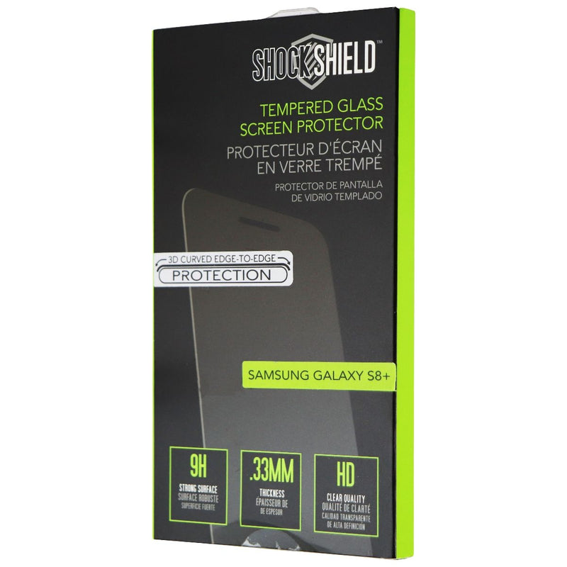 Shock Shield Curved Tempered Glass Screen for Samsung (Galaxy S8+) - Clear/Black - Shock Shield - Simple Cell Shop, Free shipping from Maryland!