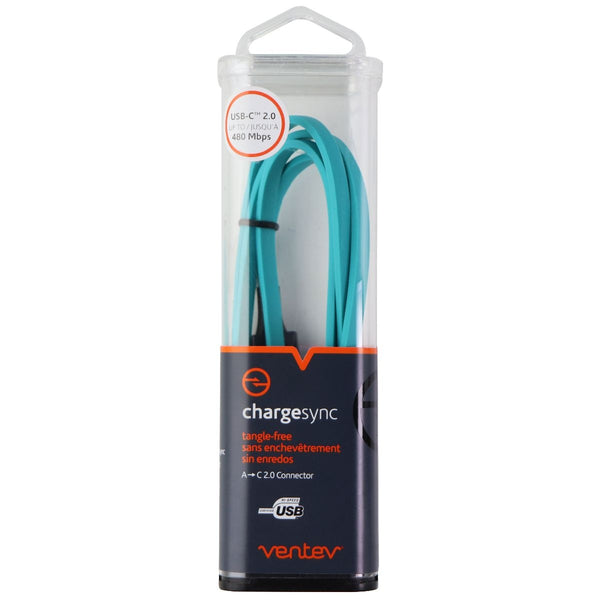 Ventev (3.3-Foot) Chargesync USB-C (2.0) to USB Flat Cable - Aqua Teal - Ventev - Simple Cell Shop, Free shipping from Maryland!