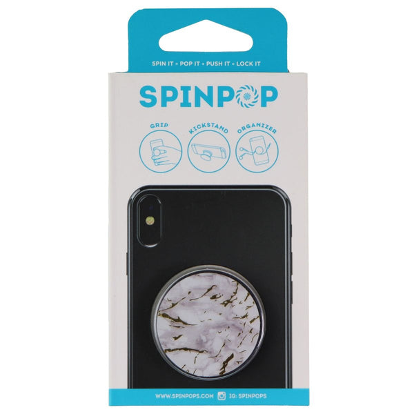 SpinPop Grip and Kickstand for Phones and Tablets - Marble with Gold - SpinPop - Simple Cell Shop, Free shipping from Maryland!