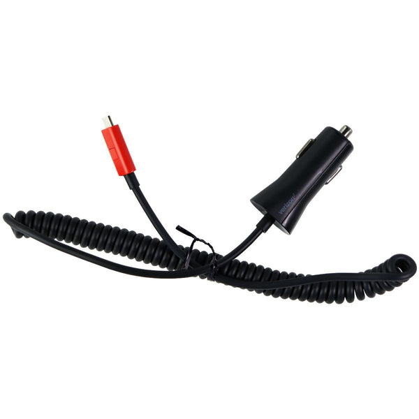 Verizon Coiled Car Charger with Micro-USB Connector + LED Light - Black/Red - Verizon - Simple Cell Shop, Free shipping from Maryland!