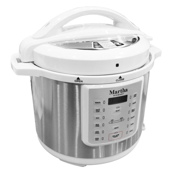 Martha Stewart 8-Quart Programmable Pressure Slow Cooker - White (MSEPC0010) - Martha Stewart - Simple Cell Shop, Free shipping from Maryland!