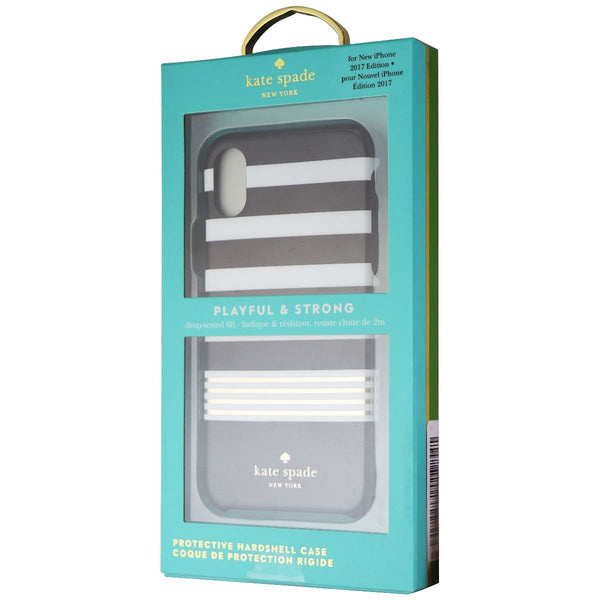 Kate Spade Hardshell Case for Apple iPhone Xs/X - Black/White/Gold Stripe - Kate Spade - Simple Cell Shop, Free shipping from Maryland!