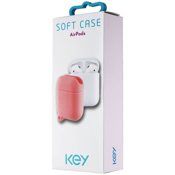 Key Silicone Soft Case with Clip for Apple AirPods 1st and 2nd Gen - Pink - Key - Simple Cell Shop, Free shipping from Maryland!