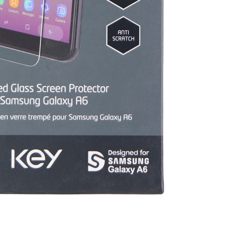 Key Tempered Glass Screen Protector for Samsung Galaxy A6 Smartphones - Clear - Key - Simple Cell Shop, Free shipping from Maryland!