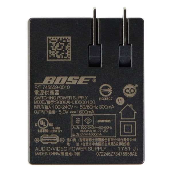Bose (5V/1.6A) Single USB Switching Power Supply - Black (S008AHU0500160) - Bose - Simple Cell Shop, Free shipping from Maryland!