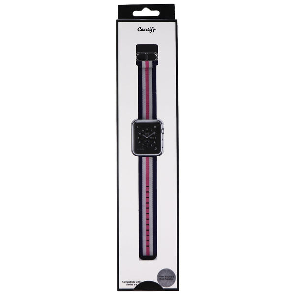 Casetify Nylon Apple Watch Band for Any Series 38mm & 40mm Cases - Blue/Wht/Pink - Casetify - Simple Cell Shop, Free shipping from Maryland!