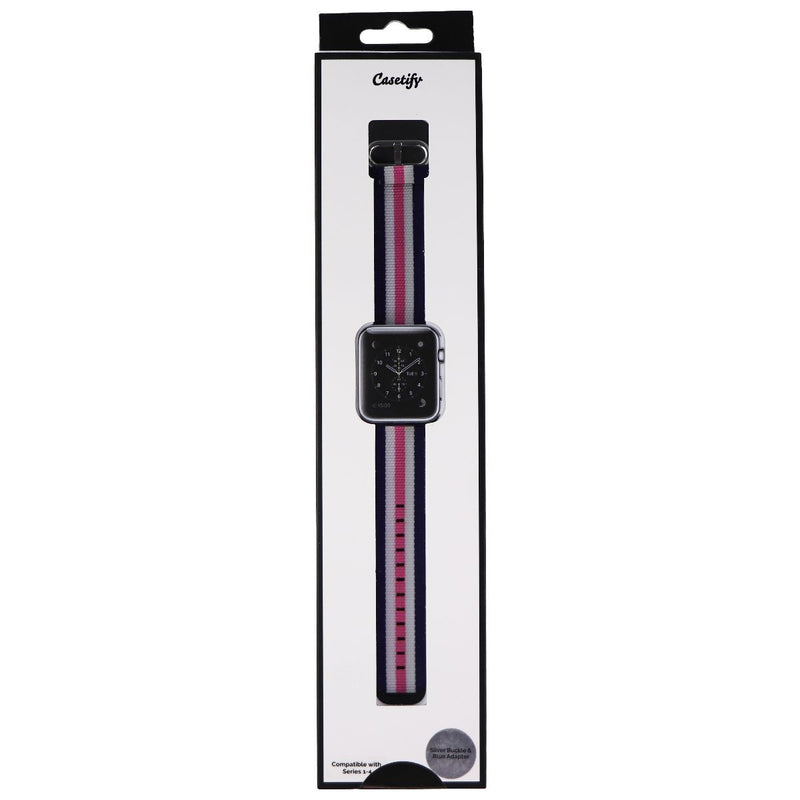 Casetify Nylon Apple Watch Band for Any Series 38mm & 40mm Cases - Blue/Wht/Pink - Casetify - Simple Cell Shop, Free shipping from Maryland!