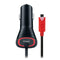 Verizon Vehicle Charger with Micro-USB Connection and LED light - Black / Red - Verizon - Simple Cell Shop, Free shipping from Maryland!