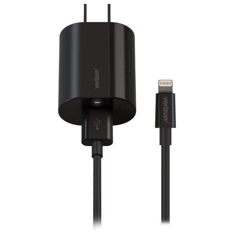 Verizon Rapid 12W 2.4A Single USB Wall Charger with 6Ft Cable - Black - Verizon - Simple Cell Shop, Free shipping from Maryland!