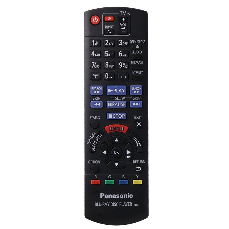 Panasonic Remote (N2QAYB000874) for Select Panasonic Blu-Ray Players - Black - Panasonic - Simple Cell Shop, Free shipping from Maryland!
