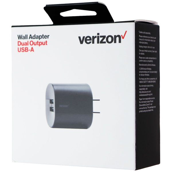 Verizon Dual USB (2.4A Per Port) Wall Adapter/Charger - Black - Verizon - Simple Cell Shop, Free shipping from Maryland!