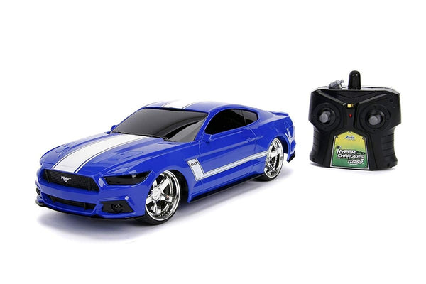 Hyperchargers - Radio-Control Car (2015 Ford Mustang GT) - Blue/Black/White - Jada Toys - Simple Cell Shop, Free shipping from Maryland!