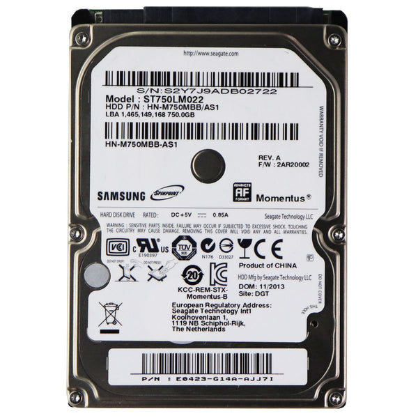 Samsung Seagate Spinpoint (750GB) 2.5 SATA HDD 5400RPM (ST750LM022) - Samsung - Simple Cell Shop, Free shipping from Maryland!