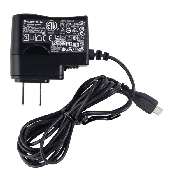 Plantronics (5V/180mA) Micro-USB Wall Charger - Black (SSA-3W-05 / 050018F) - Plantronics - Simple Cell Shop, Free shipping from Maryland!
