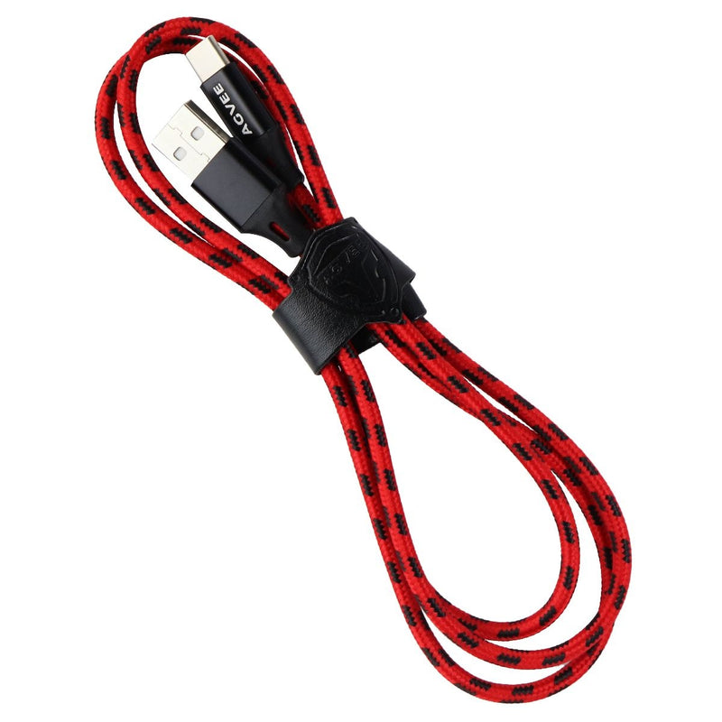 AGVEE 3.3Ft Sync & Charge Cable for USB-C Type C Devices - Red/Black - AGVEE - Simple Cell Shop, Free shipping from Maryland!